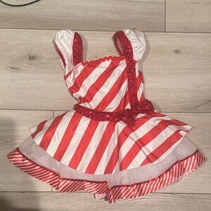 Revolution Red and White Striped Dance Costume